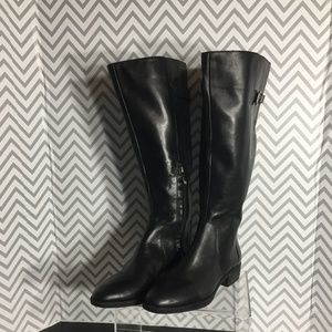 Sam Edelman Patton 2 Black Leather Knee High Boots